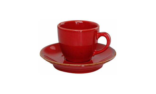 Porland Seasons Red Чашка кавова 80 мл із блюдцем 120мм в наборі