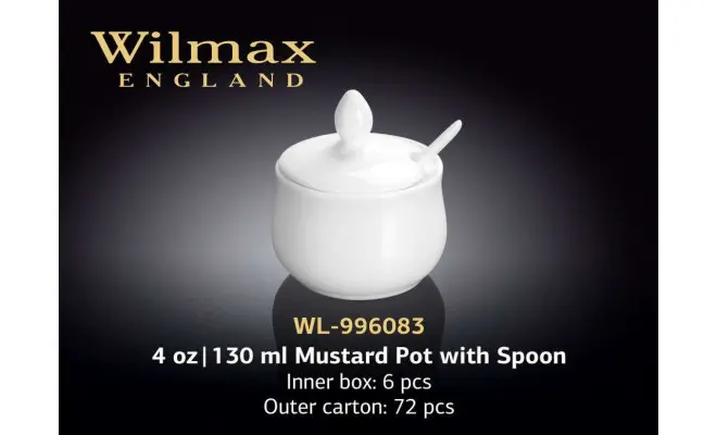 Wilmax Горчичница с ложкой 130 мл