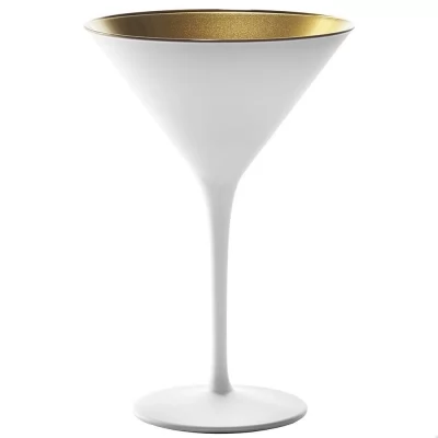 Купить Бокал для мартини Stoelzle Elements матовый-белый/золотой 240 мл