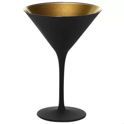 Купить Бокал для мартини Stoelzle Elements матовый-черный/золотой 240 мл
