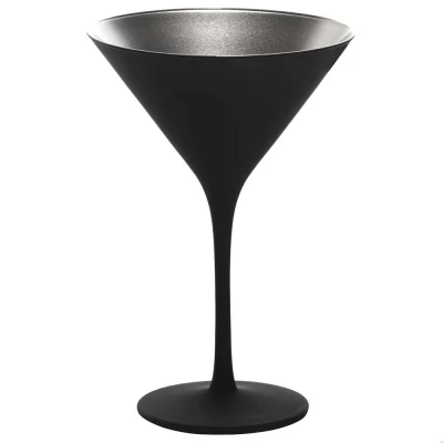 Купить Бокал для мартини Stoelzle Elements матовый-черный/серебряный 240 мл