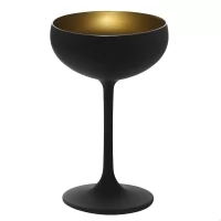 Келих для шампанського Stoelzle Elements матовий-чорний/золотий 230 мл в інтернет магазині професійного посуду та обладнання Accord Group