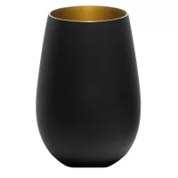 Склянка Stoelzle Elements матова-чорна/золота 465 мл в інтернет магазині професійного посуду та обладнання Accord Group