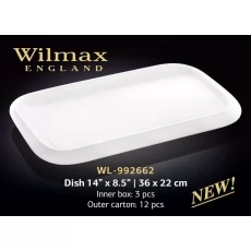 Купить Wilmax Блюдо прямоугольное с полями 360х220 мм