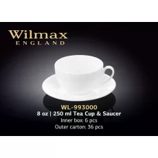 Wilmax Чашка чайна з блюдцем 250 мл