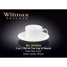 Купить Wilmax Чашка чайная с блюдцем 160 мл