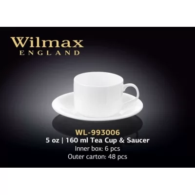 Купить Wilmax Чашка чайная с блюдцем 160 мл