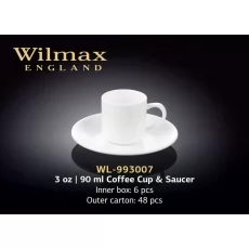 Купить Wilmax Чашка кофейная с блюдцем 90 мл