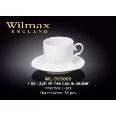 Купить Wilmax Чашка чайная с блюдцем 220 мл