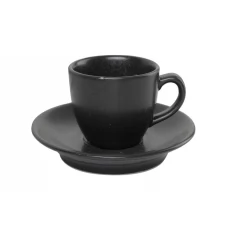Купить Porland Seasons Black Чашка кавова з блюдцем 80 мл
