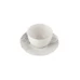 Porland Smoky Alumilite Чашка чайная 280 мл с блюдцем 160 мм в наборе купить