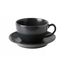 Купить Porland Seasons Black Чашка чайна з блюдцем 320 мл