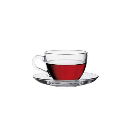 Чашка з блюдцем Pasabahce Basic 90 мл (97984)