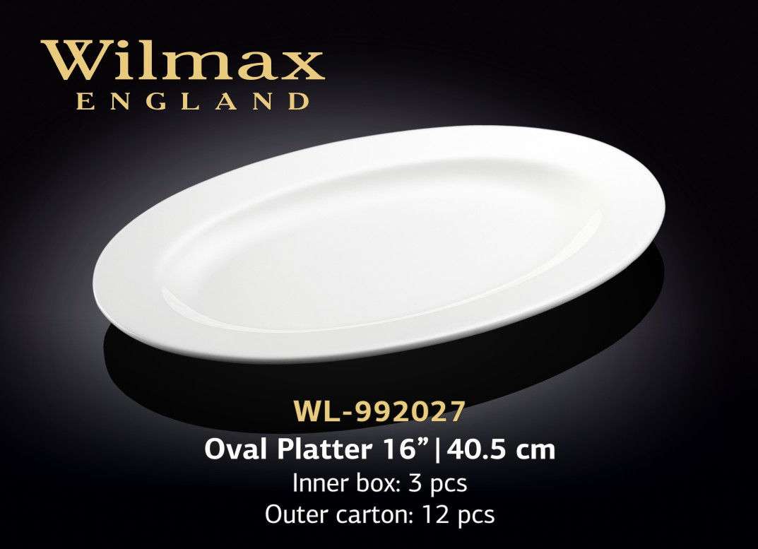 Wilmax Блюдо овальное с бортом 405 мм