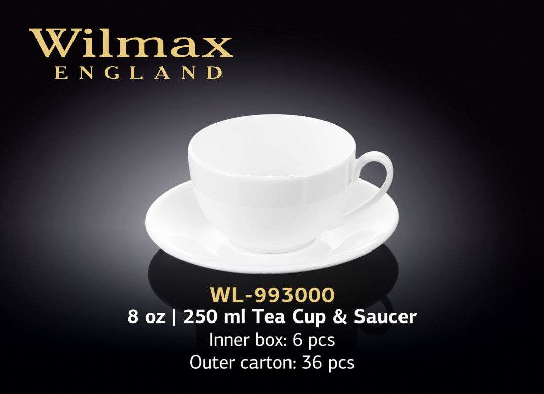 Wilmax Чашка чайная с блюдцем 250 мл