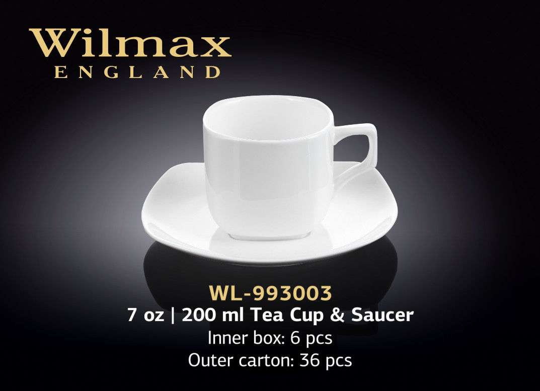 Wilmax Чашка чайная с блюдцем 200 мл