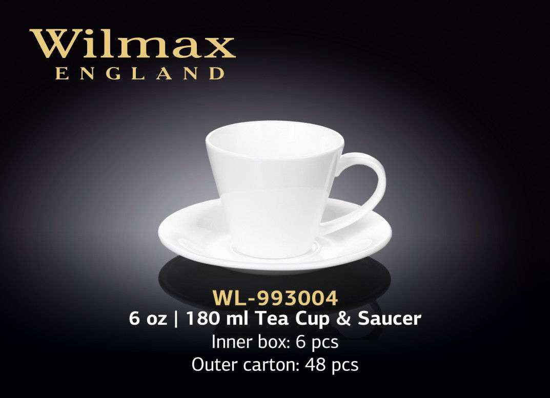 Wilmax Чашка чайная с блюдцем 180 мл
