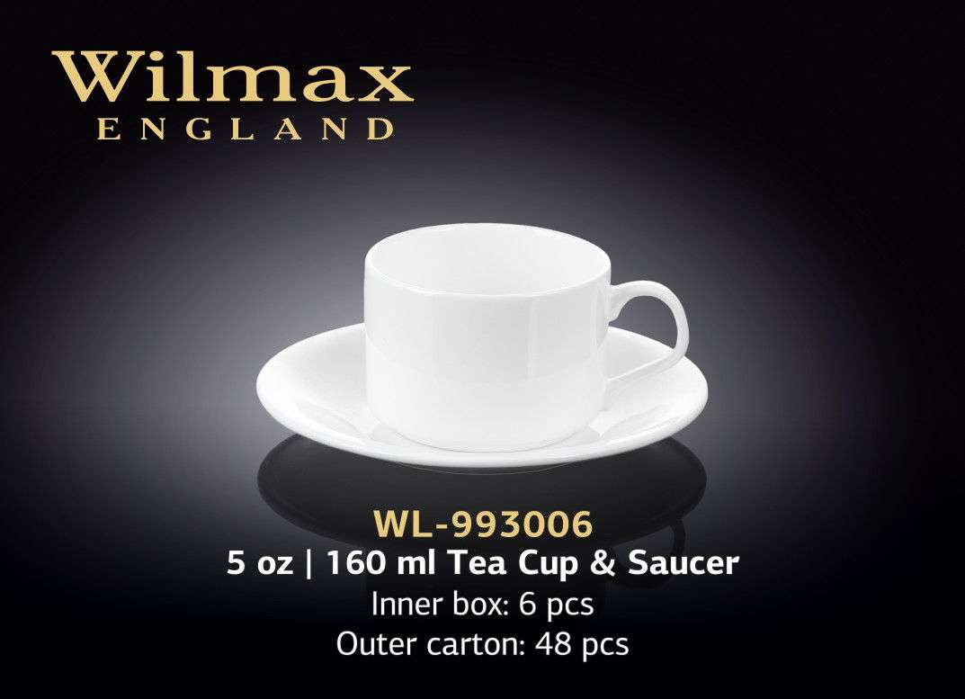Wilmax Чашка чайная с блюдцем 160 мл