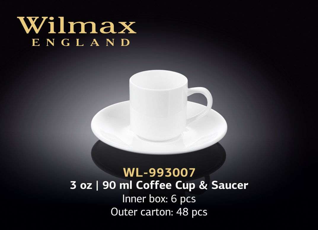 Wilmax Чашка кофейная с блюдцем 90 мл