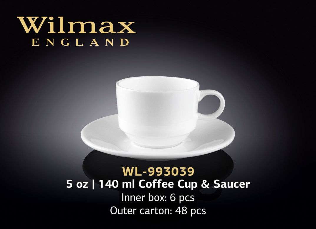 Wilmax Чашка кофейная с блюдцем 140 мл