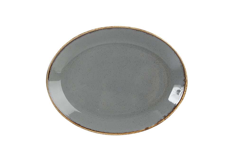 Porland Seasons Dark Gray Блюдо овальное 360 мм