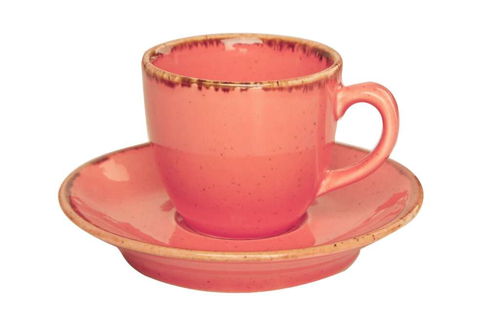 Porland Seasons Orange Чашка кофейная 80 мл с блюдцем в наборе