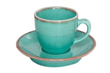 Porland Seasons Turquoise Чашка кавова 80 мл з блюдцем 120 мм в наборі