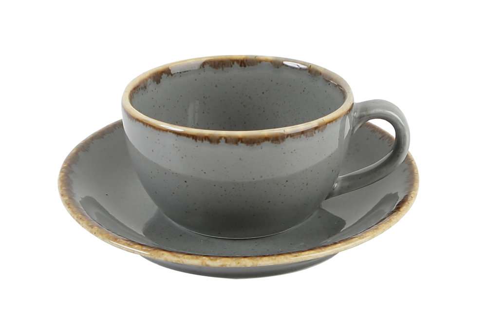 Porland Seasons Dark Gray Чашка чайна з блюдцем 200 мл