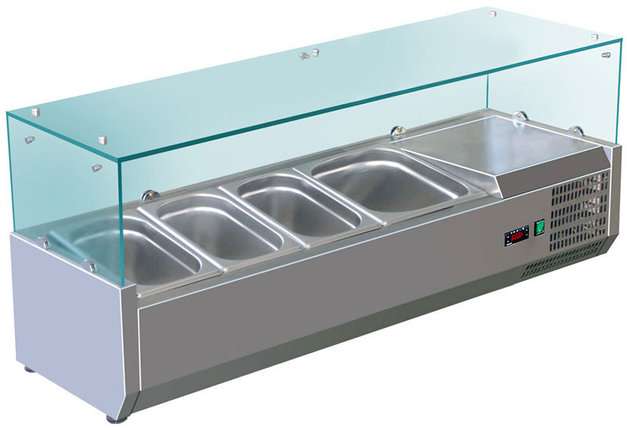 Витрина холодильная Cooleq VRX 1200/380 (3хGN 1/3 + 1xGN 1/2)