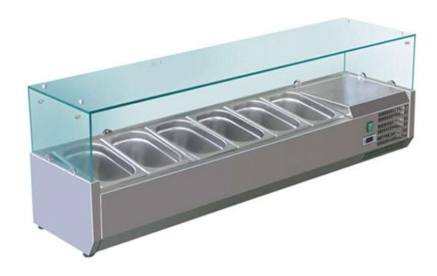 Витрина холодильная Cooleq VRX 1500/380 (5хGN 1/3 + 1xGN 1/2)