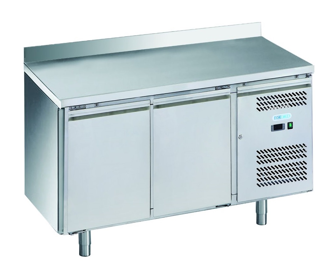 Стіл холодильний 2-х дверний з бортом Forcold G-GN2200TN-FC