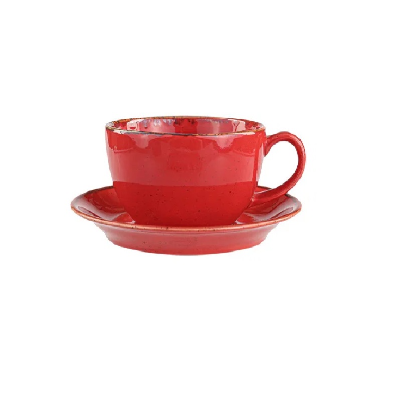 Porland Seasons Red Чашка чайна 320 мл з блюдцем 160 мм у наборі (04ALM001456)