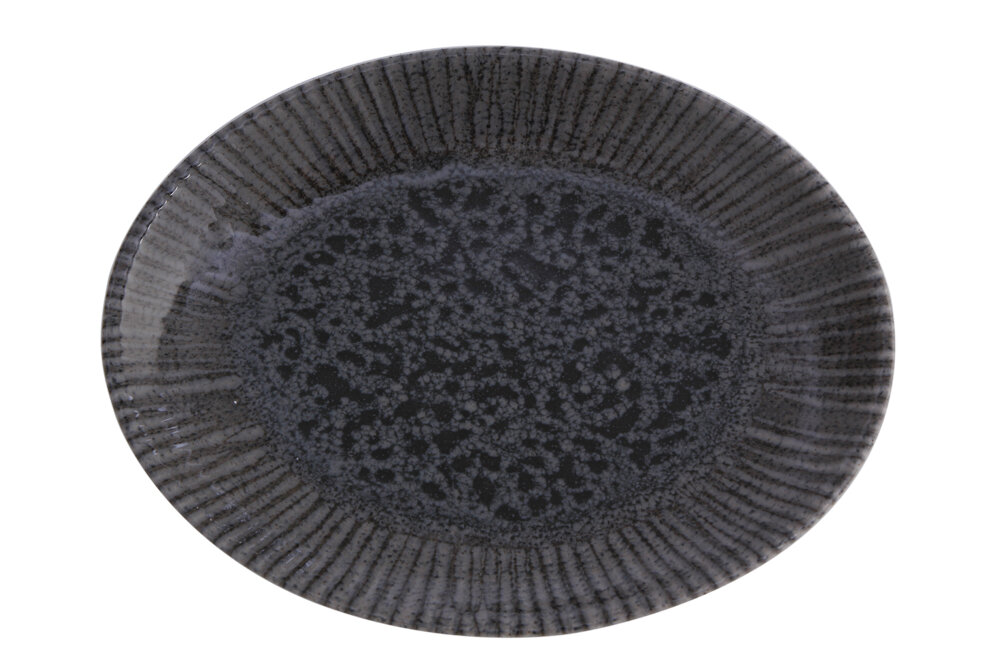 Porland Iris Dark Grey Блюдо овальное 260 мм