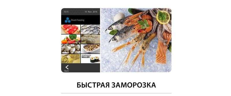 як відбувається швидка заморозка в lainox neo